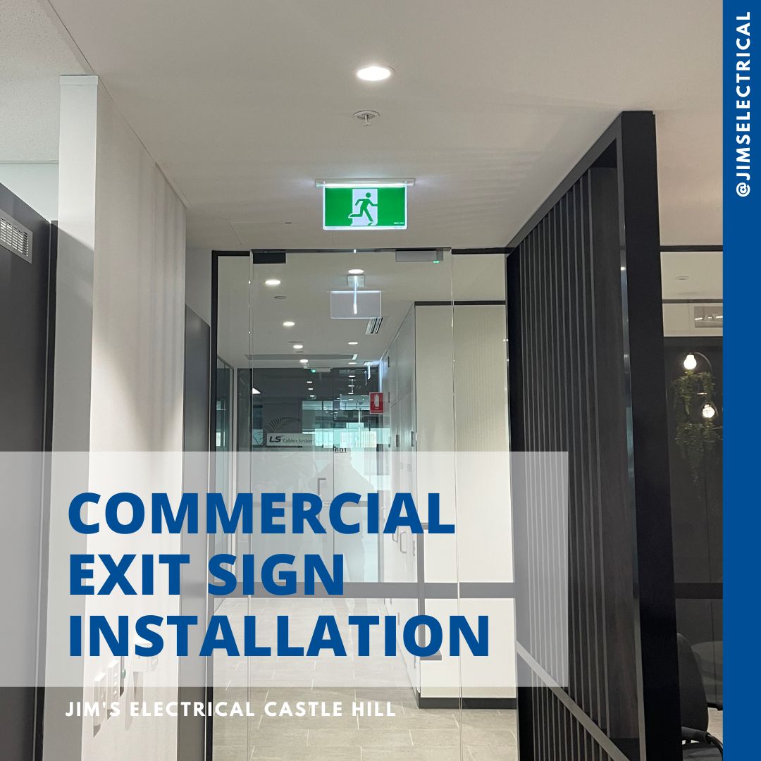 Commercial Exit Sign Installation